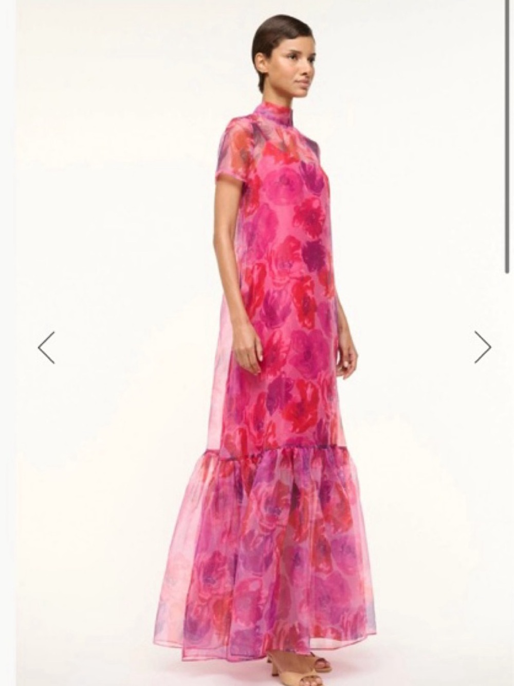 STAUD Calluna Magenta Floral Dress